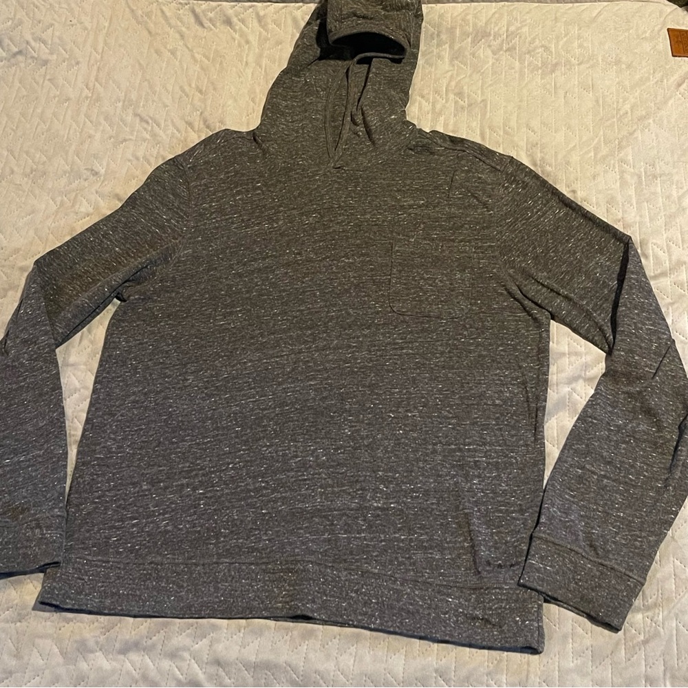 John Varvatos lightweight hoodie mens large EUC‎ gray